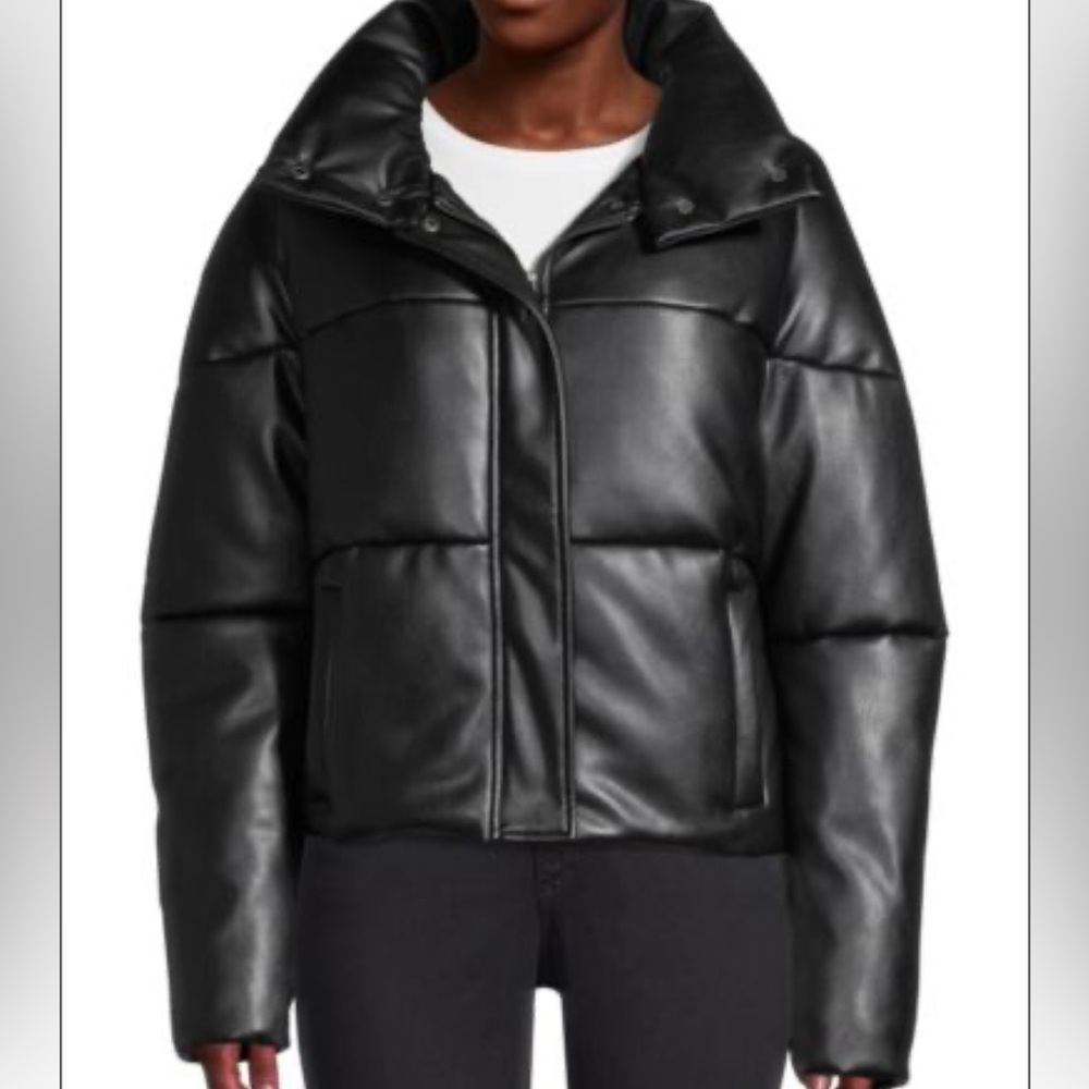 NWT Apparis Faux Leather Puffer Coat